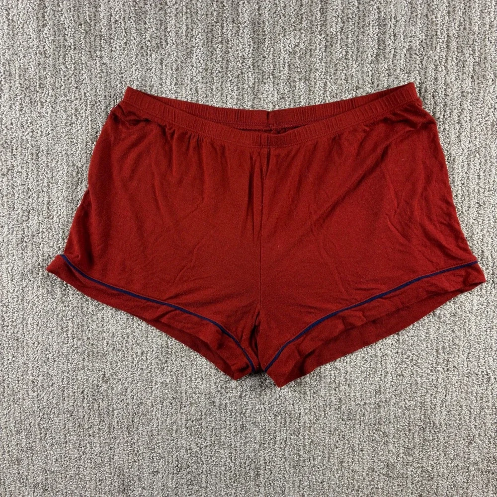 Chicano‎ Omalleo Pajama Set Women's Small Red Blue Trim Lounge Sleepwear